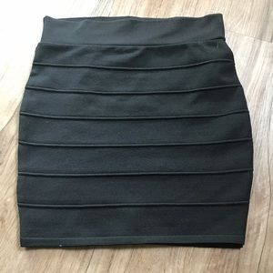 Black Stretchy Bandoe Skirt